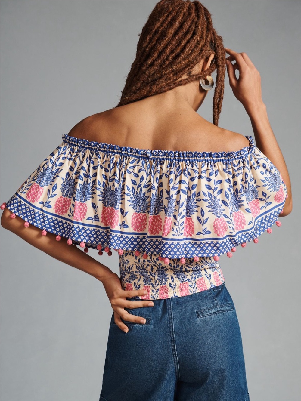 FARM Rio x Anthropologie Off-The-Shoulder Ruffle Blouse - Picture 3 of 9